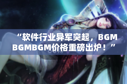 “软件行业异军突起，BGMBGMBGM价格重磅出炉！”