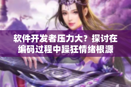 软件开发者压力大？探讨在编码过程中躁狂情绪根源