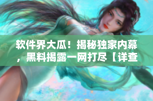 软件界大瓜！揭秘独家内幕，黑料揭露一网打尽【详查】