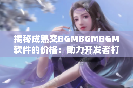 揭秘成熟交BGMBGMBGM软件的价格：助力开发者打造更智能的应用