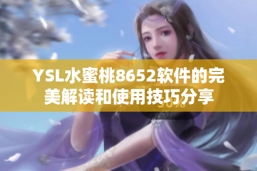 YSL水蜜桃8652软件的完美解读和使用技巧分享
