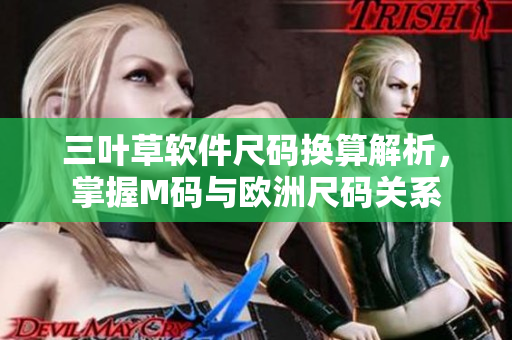 三叶草软件尺码换算解析，掌握M码与欧洲尺码关系