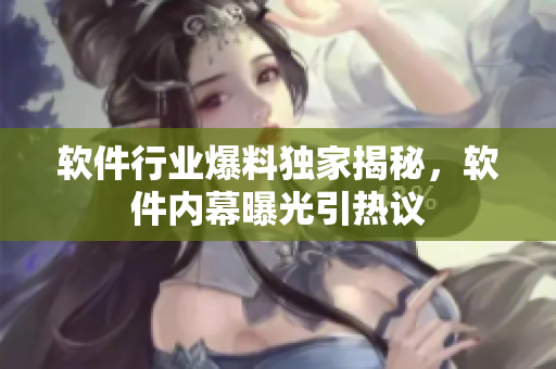 软件行业爆料独家揭秘，软件内幕曝光引热议