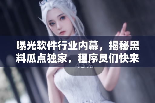 曝光软件行业内幕，揭秘黑料瓜点独家，程序员们快来看看！
