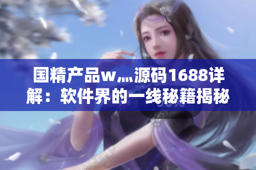 国精产品w灬源码1688详解：软件界的一线秘籍揭秘