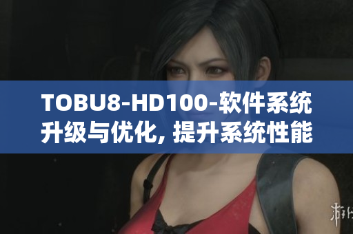 TOBU8-HD100-软件系统升级与优化, 提升系统性能，助力工作效率