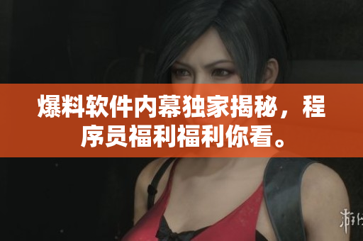 爆料软件内幕独家揭秘，程序员福利福利你看。