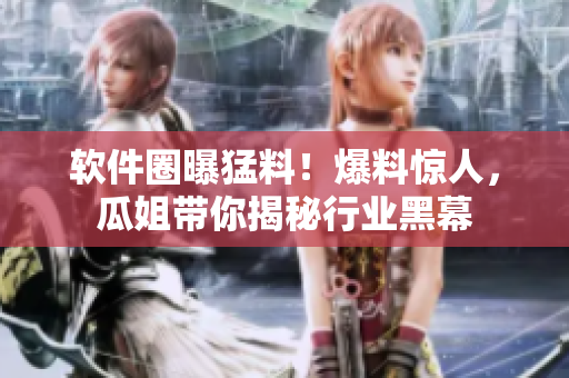软件圈曝猛料！爆料惊人，瓜姐带你揭秘行业黑幕