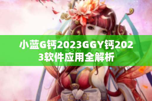 小蓝G钙2023GGY钙2023软件应用全解析