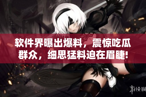 软件界曝出爆料，震惊吃瓜群众，细思猛料迫在眉睫!
