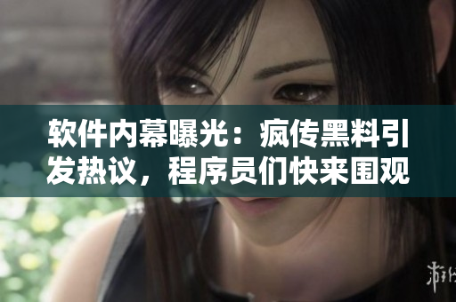 软件内幕曝光：疯传黑料引发热议，程序员们快来围观！