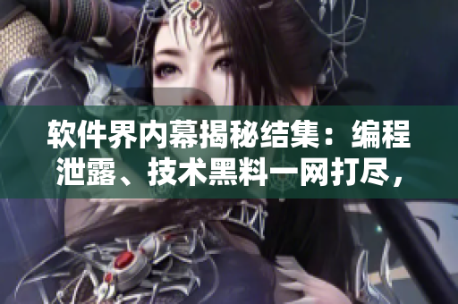 软件界内幕揭秘结集：编程泄露、技术黑料一网打尽，小道消息揭露全过程