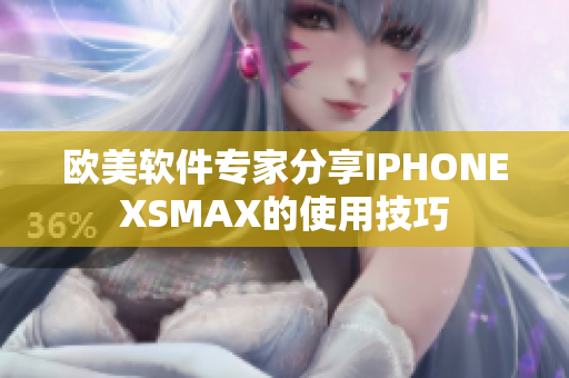 欧美软件专家分享IPHONEXSMAX的使用技巧