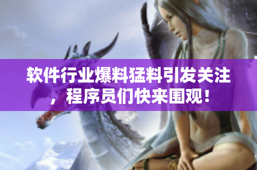 软件行业爆料猛料引发关注，程序员们快来围观！