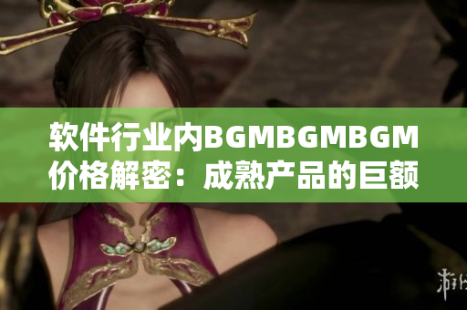 软件行业内BGMBGMBGM价格解密：成熟产品的巨额投资值得吗？