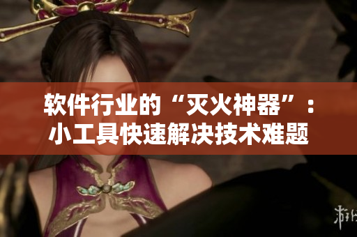 软件行业的“灭火神器”：小工具快速解决技术难题