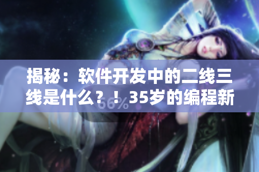 揭秘：软件开发中的二线三线是什么？！35岁的编程新手必看！