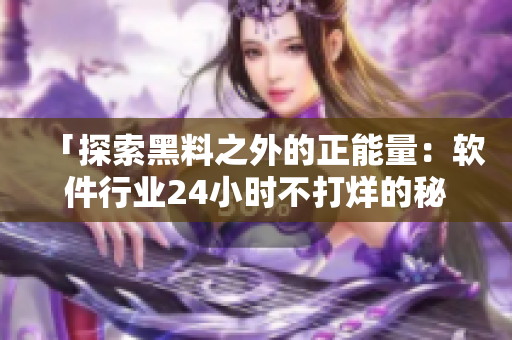 「探索黑料之外的正能量：软件行业24小时不打烊的秘密」