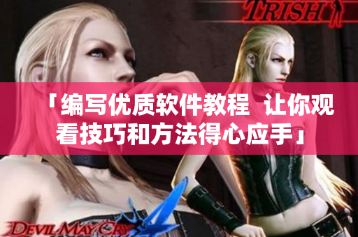 「编写优质软件教程  让你观看技巧和方法得心应手」