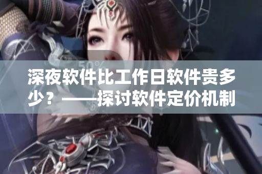 深夜软件比工作日软件贵多少？——探讨软件定价机制的异同