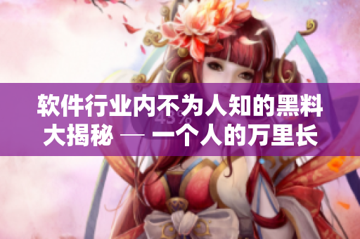 软件行业内不为人知的黑料大揭秘 ─ 一个人的万里长征