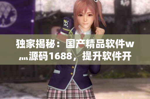 独家揭秘：国产精品软件w灬源码1688，提升软件开发效率的有力工具！