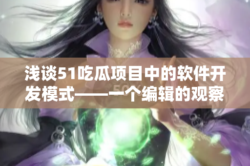 浅谈51吃瓜项目中的软件开发模式——一个编辑的观察与分析