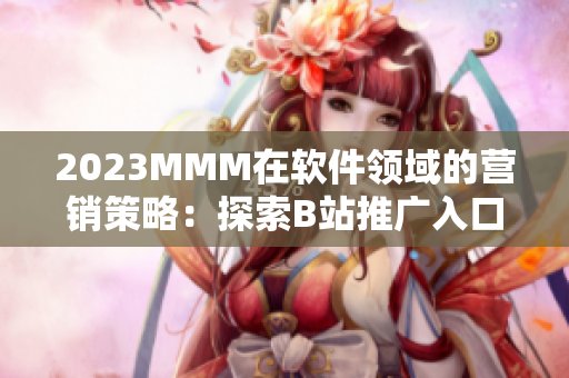 2023MMM在软件领域的营销策略：探索B站推广入口