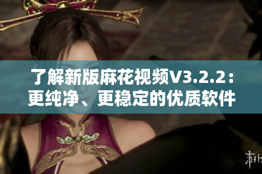 了解新版麻花视频V3.2.2：更纯净、更稳定的优质软件