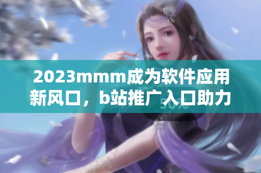 2023mmm成为软件应用新风口，b站推广入口助力开发者迎接新机遇