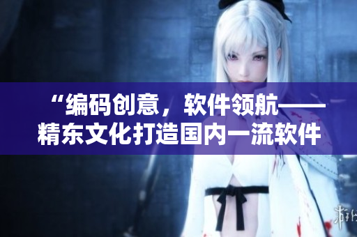 “编码创意，软件领航——精东文化打造国内一流软件企业”