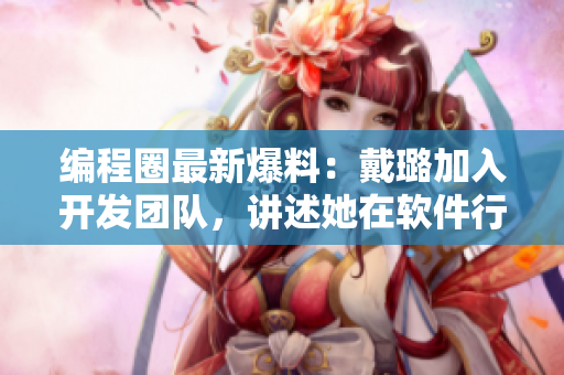 编程圈最新爆料：戴璐加入开发团队，讲述她在软件行业的成长经历