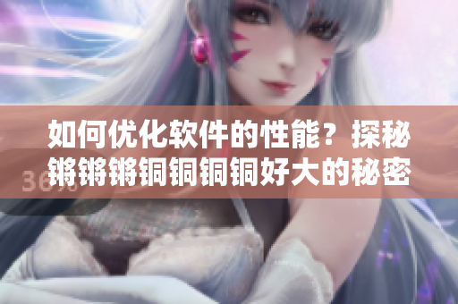 如何优化软件的性能？探秘锵锵锵铜铜铜铜好大的秘密！