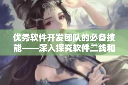 优秀软件开发团队的必备技能——深入探究软件二线和三线的含义