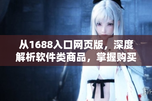从1688入口网页版，深度解析软件类商品，掌握购买技巧