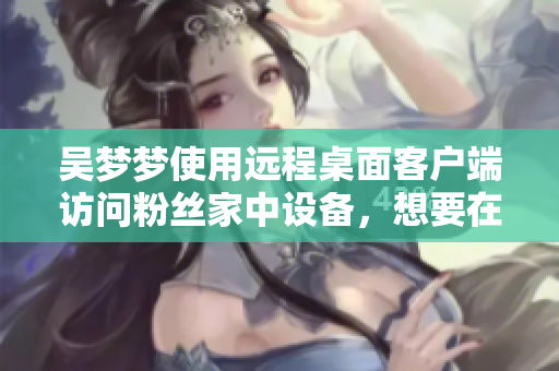 吴梦梦使用远程桌面客户端访问粉丝家中设备，想要在云端安装洗澡软件