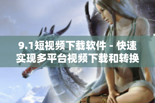 9.1短视频下载软件 - 快速实现多平台视频下载和转换功能
