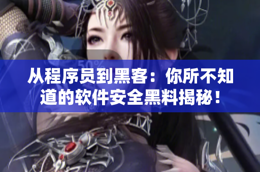 从程序员到黑客：你所不知道的软件安全黑料揭秘！