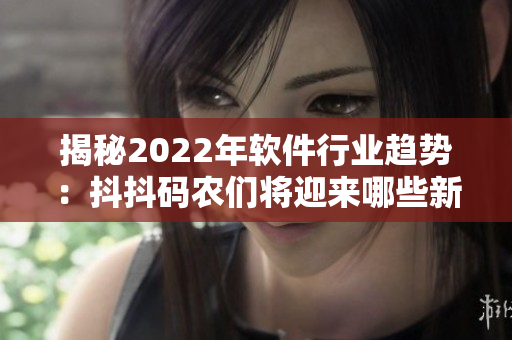 揭秘2022年软件行业趋势：抖抖码农们将迎来哪些新挑战与机遇？