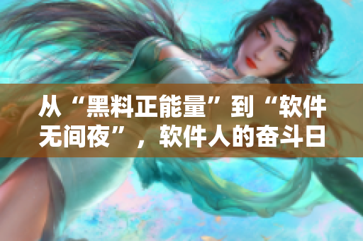从“黑料正能量”到“软件无间夜”，软件人的奋斗日记