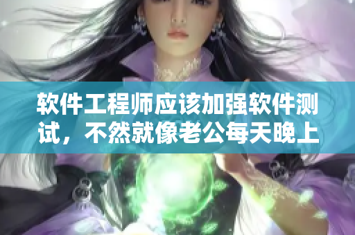 软件工程师应该加强软件测试，不然就像老公每天晚上吃小兔兔一样不健康