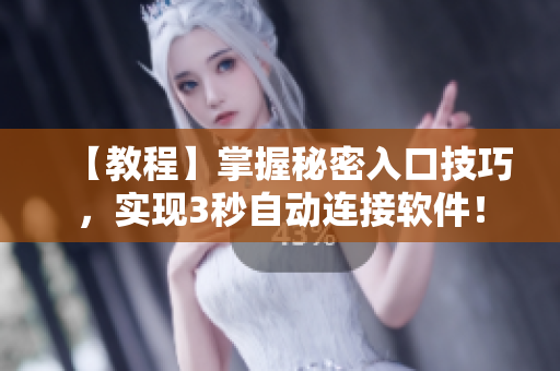 【教程】掌握秘密入口技巧，实现3秒自动连接软件！