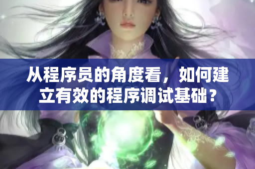 从程序员的角度看，如何建立有效的程序调试基础？