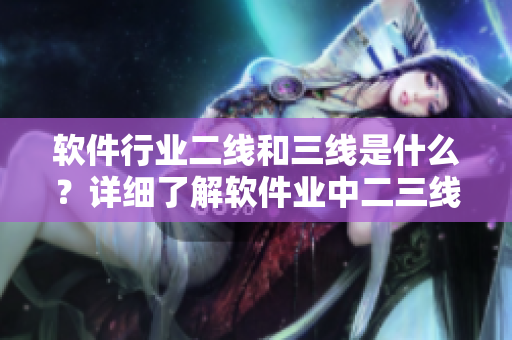 软件行业二线和三线是什么？详细了解软件业中二三线公司的定义及其特点