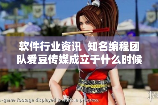 软件行业资讯  知名编程团队爱豆传媒成立于什么时候？