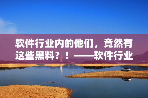 软件行业内的他们，竟然有这些黑料？！——软件行业内独家黑料曝光